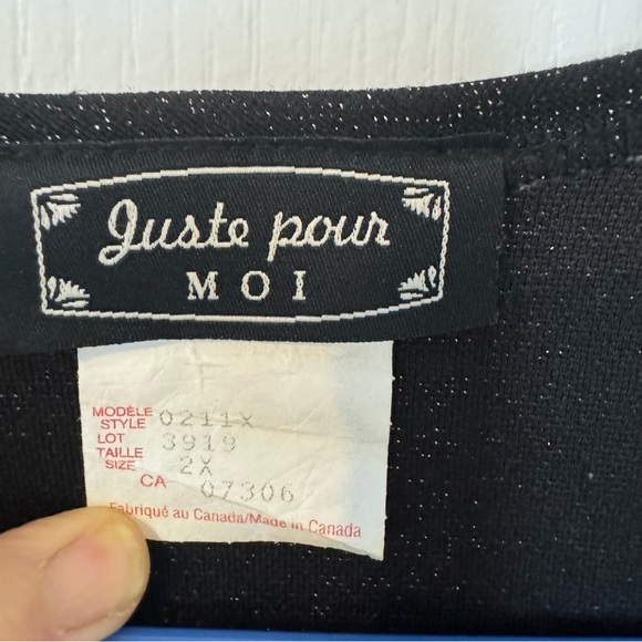 Vintage 90's Juste Pour Moi one piece top Fits Size 2x glitter - Picture 3 of 12